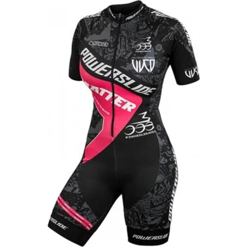 Powersline Running Suit Women Speed Inline Roller Skate Jumpsuit Fast Skating Cycling Roller Skating Suit Bike Skinsuit Clothing
