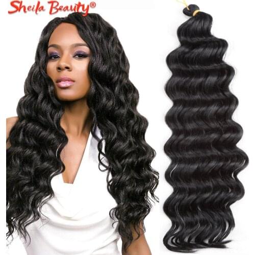 Curly crochet hair braid rainbow braiding hair 22'' braiding hair extensions ocean wave crochet braids for bulk hair