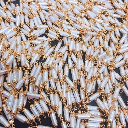 Fashionable and simple atmosphere with golden oval partition pearls