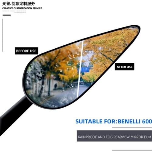 Motorcycle Rearview Mirror Film Reverse Anti-rain Fog Anti-dazzling Film Decals Stickers for Benelli BJ600GS BN600