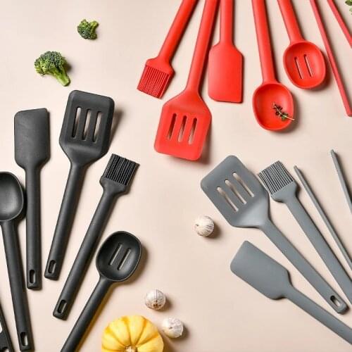 6-Piece Silicone Spatula Set 230°C Heat Resistant BPA Free Non Stick Rubber Kitchen Scraper Spatulas For Cooking Baking Mixing