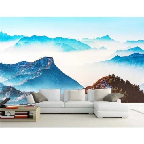 Custom mural 3d photo wallpaper HD ink and cloud mountain scenery background living room Home decor wallpaper for wall 3 d