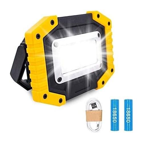 100W Led Portable Spotlight 3000lm Super Bright Led Work Light Rechargeable for Outdoor Camping Lampe Led Flashlight by 18650