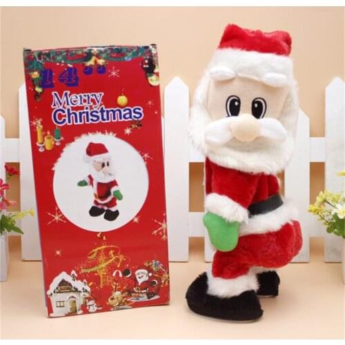 Christmas Decoration Electric Santa Claus Doll Dynamic Shaking Hip Music Doll Toy Party Decoration Christmas Gifts Kids Toys U3