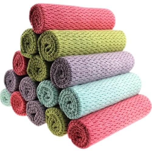 Easy Cleaning 1 PC Microfibre Cleaning Cloth Wipes Table Window Tools Portable Kitchen Towel Thicker Super Absorbent