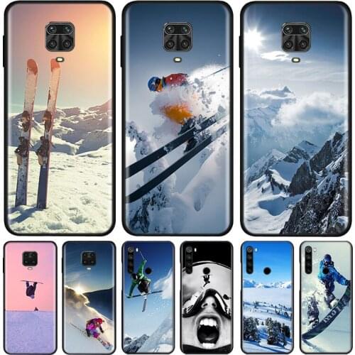 Skiing Snow Snowboard Skis Silicone Cover For Xiaomi Redmi Note 9 9A 9C 9S Pro Max 8T 8 7 6 5 Pro 5A 4X 4 Prime Phone Case