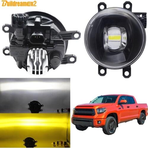 Fog Light Assembly For Toyota Tundra 2014 2015 2016 Car 30W Front Bumper LED Lens Fog Lamp DRL Daytime Running Light H11 12V