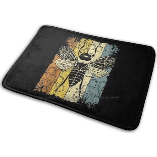Vintage Beekeeper Retro Mat Rug Carpet Anti-Slip Bedroom Entrance Door Mat Bee Bee Lover Funny