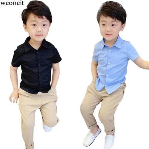 Рубашки с коротким рукавом для мальчиков Weoneit China At AliExpress