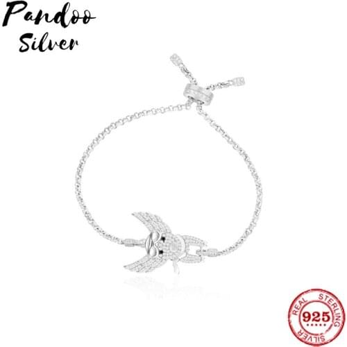 Fashion Charm Sterling Silver Copy 1:1 Copy,Adjustable Silver L'aviateur Bracelet Women 2021 Luxury Jewelry Gift