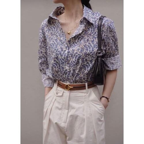 ZHUISHU Women's Blue Shirts