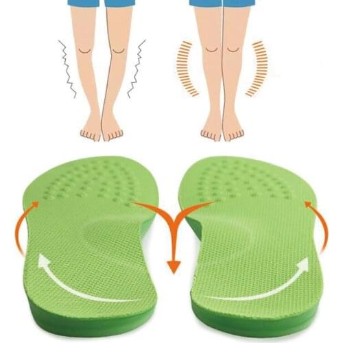 1Pair O-shaped leg Insoles PU Foam Man Woman Positive Foot Eversion Sports And Leisure Orthopedic Insoles Cropable