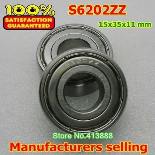 1pcs) SUS440C environmental corrosion resistant stainless steel deep groove ball bearings S6202ZZ 15*35*11 mm