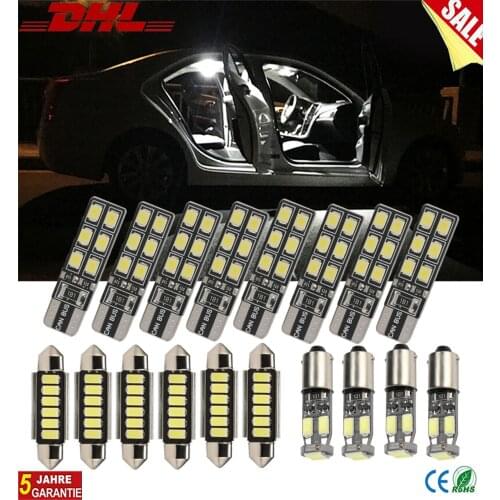 18pcs/Set Perfect White Canbus Error Free LED Bulb Interior Dome Map Overhead Light Kit For Audi Q7 2006-2015