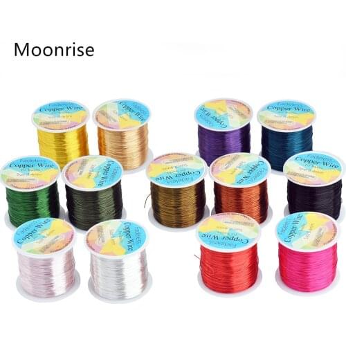 28 26 24Gauge Beading Floral Colored Jewelry Making Copper Craft Wire Soft DIY Metal Craft Art Wire 62-100Meters