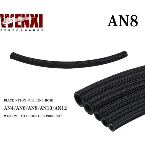 8 AN Pros Lite Black Racing Hose Fuel Oil Line 350 PSI 0.3M WX7313-1