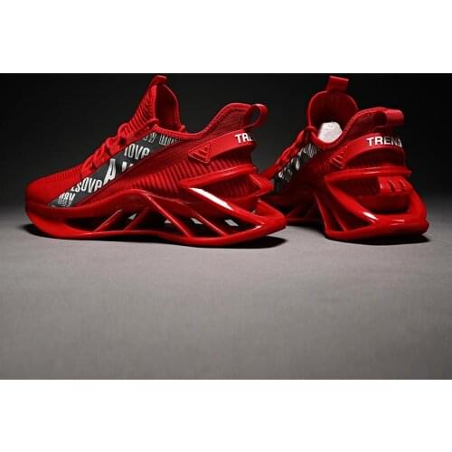 Big Size Outdoor Cushion Running Shoes for Men Footwear Sneakers Men Sports Shoes Summer Man Sport Shoes Men Brands Red GMB-1443