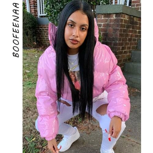 BOOFEENAA Women's Leather Down Jackets