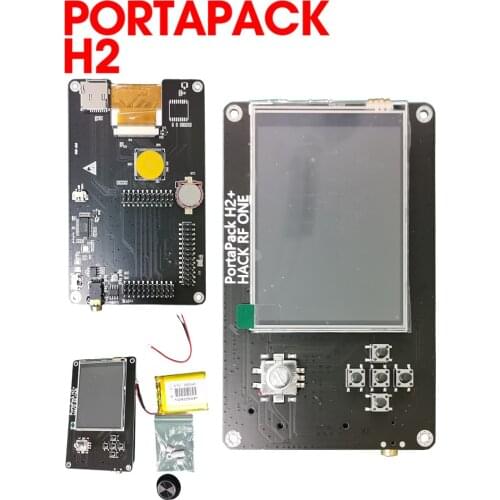 PORTAPACK H2 For HACKRF ONE SDR + 0.5ppm TCXO + 1500mAh Battery + 3.2inch Touch LCD Hackrf Case Black