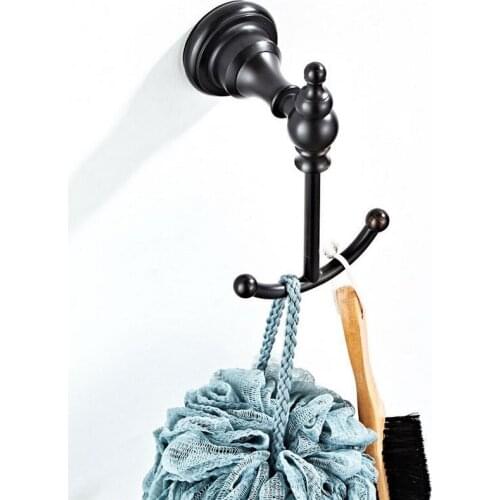 Black Oil Rubbed Bronze Wall Clothes Rack Cloth Hook Wall Hook Robe Hook For Bathroom Accessory Hanger Copper