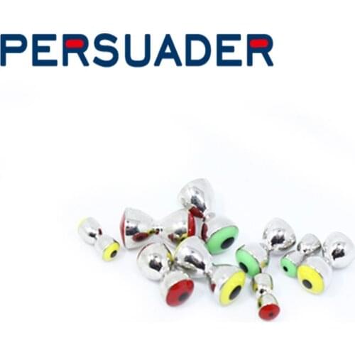 PERSUADER 30pcs/lot 3.2-5.5mm fly tying brass dumbbell bead eyes saltwater clouser minnow fish crazy charlie fly tying materials
