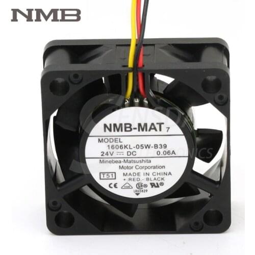 For NMB 1606KL-05W-B39 DC 24V 0.06A 40mm 40x40x15mm Server Square Fan 3-wire axial cooling fans