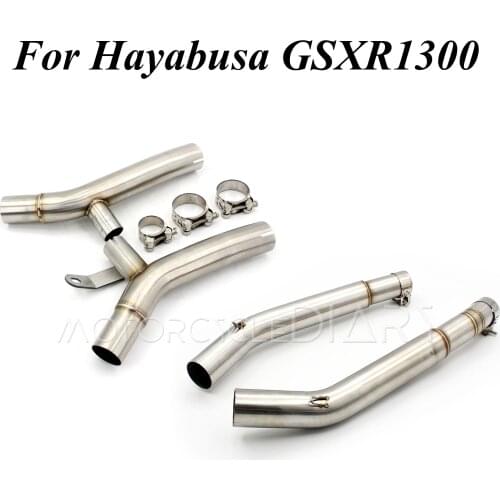 For Suzuki Hayabusa GSXR1300 GSX1300R Motorcycle Modified Exhaust Pipe Escape Moto Muffler Middle Link Elbow System Tube PitBike
