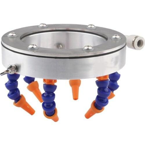 CNC Engraving Carving Machine Sprayer Cooler Water Spraying Ring With 6 Spraying Nozzle Water Cooling Tool Water-Oil-Liquid Cool