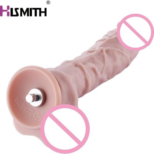 HISMITH KlicLok Connector Silicone Dildo Sex machine Accessories Length 9.1" /23cm diameter 1.8"/4.7cm Safety Realistic Dildo