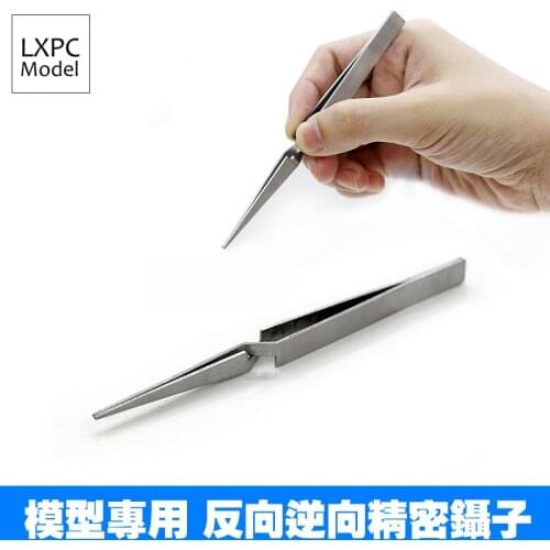 Modeling tools Stainless steel precision operation Reverse tweezers Contrast straight Tip
