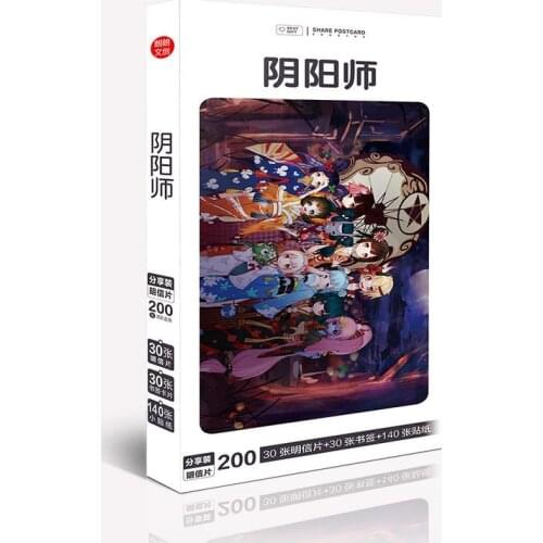 Chinese Mobile Game Onmyoji Yin Yang Shi Postcard Present Stickers Fans Collection Gift