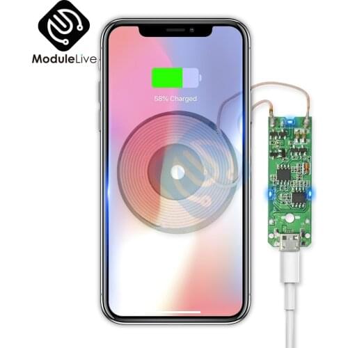 Qi Standard Transmitter Module Wireless Charger Micro USB Cell Phone Unmanned Fast Charge Diy Electronic Coil Charging Board 5W