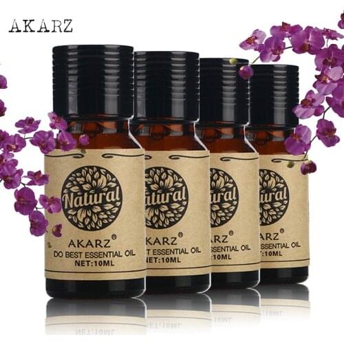 AKARZ Famous brand sets Musk rose Jasmine tea tree Essential Oils Pack For Aromatherapy, Massage,Spa, Bath 4pcs/lot