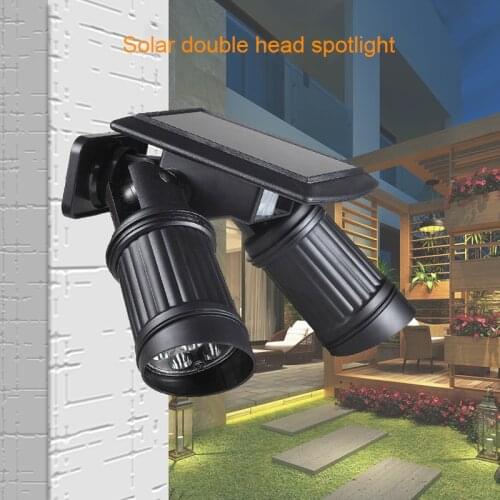 Double head 14 LED solar light motion sensor wall lamp energy saving lamp waterproof outdoor garden floodlight