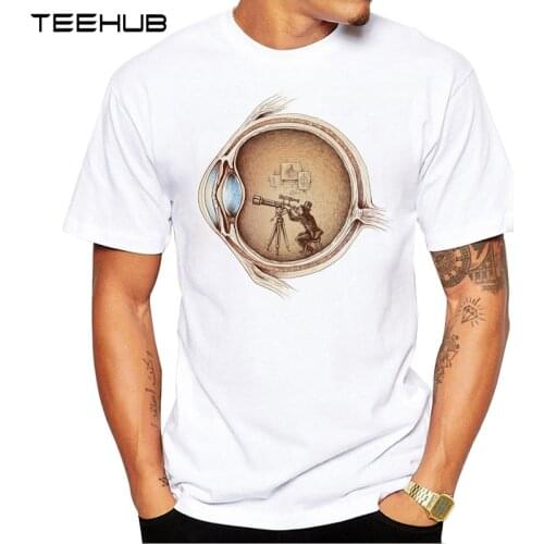 New Arrivals 2019 TEEHUB Cool Mens Fashion Extraordinary Observer Eye Design T-Shirt Short Sleeve O-neck Tops Hipster Tee
