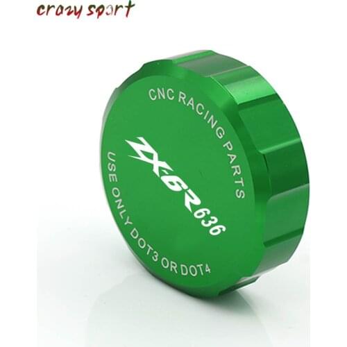 New Motorcycle Parts For KAWASAKI ZX6R ZX 6R NINJA ZX-6R 2005-2017 2016 Front Brake Fluid Reservoir Cover Cap With Logo