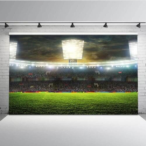 Mehofoto Audience Platform Photography Backdrop Soccer Fleld Background for Photo Booth Studio Lighting MW-118