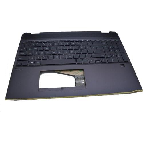 JIANGLUN Used Laptop Palmrest With US Layout Keyboard For HP 15-DF series brown color