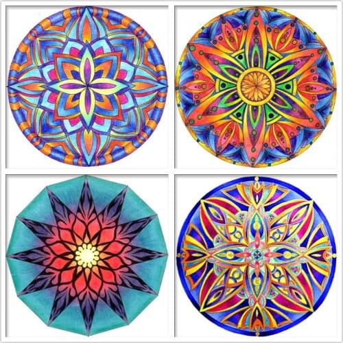 Full round diamond painting Mandala 5D DIY diamond embroidery mosaic landscape art kit home decoration
