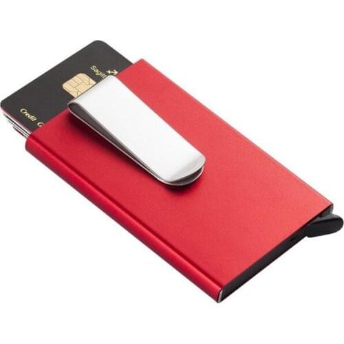 Anti-theft brush RFID anti-magnetic aluminum alloy card sleeve metal stainless steel credit card box credit card wallet