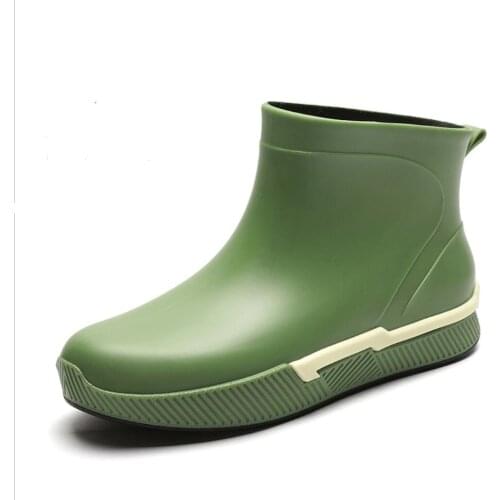 Women Rainboots Waterproof Mud Water Rain Shoes Woman Rubber PVC Ankle Snow Boots Ladies Fashion Fur Warm Chelsea Booties