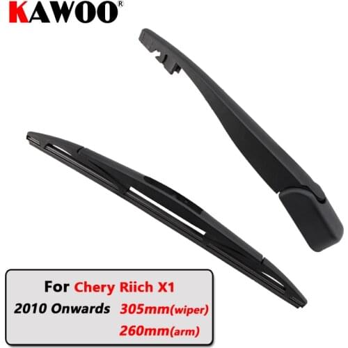 KAWOO Car Rear Wiper Blades Back Window Wipers Arm For Chery Riich X1 Hatchback (2010-) 305mm Auto Windscreen Blade Accessories