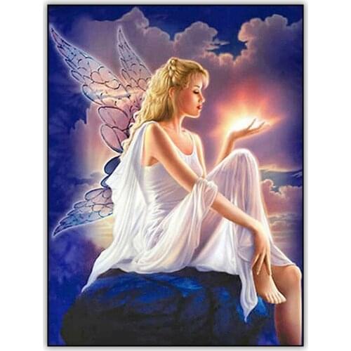 Modern 5d Diamond Painting Goddess of Light Wall Art Picture Full Drill Square Crystal Diamond Mosaic Embroidery Cross Stitch