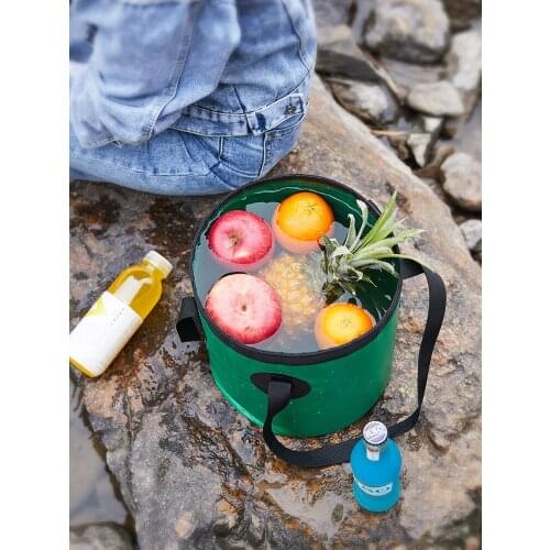 Outdoor Collapsible Bucket Bags of Water Fishing Bucket Basin Portable Travel Camping Water Storage Barreled Water Bucket Picnic