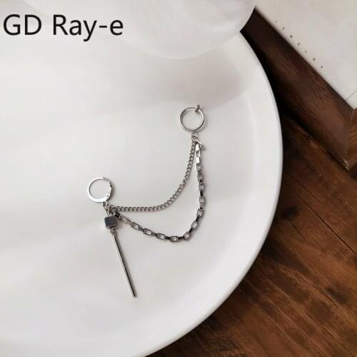 Cool Personality Earrings Femininity Earbone Clip Chain Punk Style Dangle Earrings1526