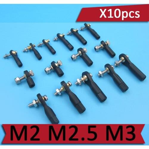 10pcs 2mm 2.5mm 3mm RC Ball Link With Rod M2 M2.5 m3 Ball Joint Set For RC Models