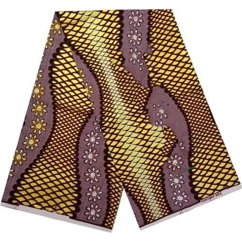 100%Cotton Fabric For Dress Veritable Breathable High Quality Golden Wax Ankara Style African Print Fabrics By The Yard VL 852