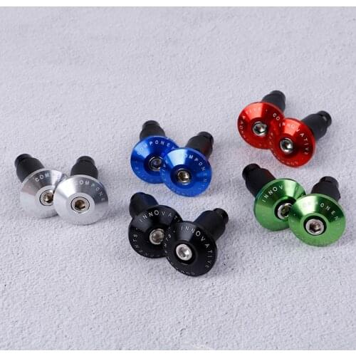 2Pcs/Pair End Weight Handlebar Grips Cap Anti Vibration Silder Plu Motorcycle Handle Bar