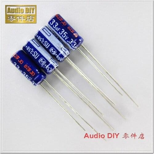 20PCS/100PCS SU Series 33uF 35V 35V33UF Electrolytic Capacitor