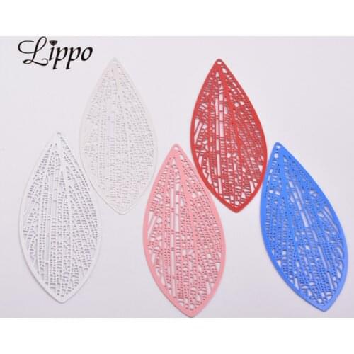 30pcs AA3580 22*70mm Big Oval Stamp Charm Brass Filigree Watermark Pendant Big Jewelry Earring Accessories